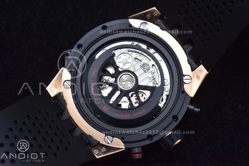 Carrera Cal. HEUER 01 45mm RG RU Blk XF A Timeless 1248