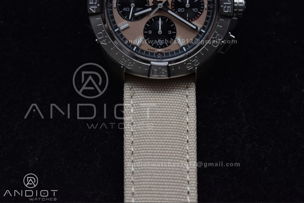 Flexible Chronograph Avenger B01 44mm BLSF 1:1 Best Edition Khaki Dial On Nato Strap A 165