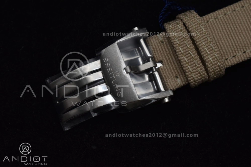 Flexible Chronograph Avenger B01 44mm BLSF 1:1 Best Edition Khaki Dial On Nato Strap A 165