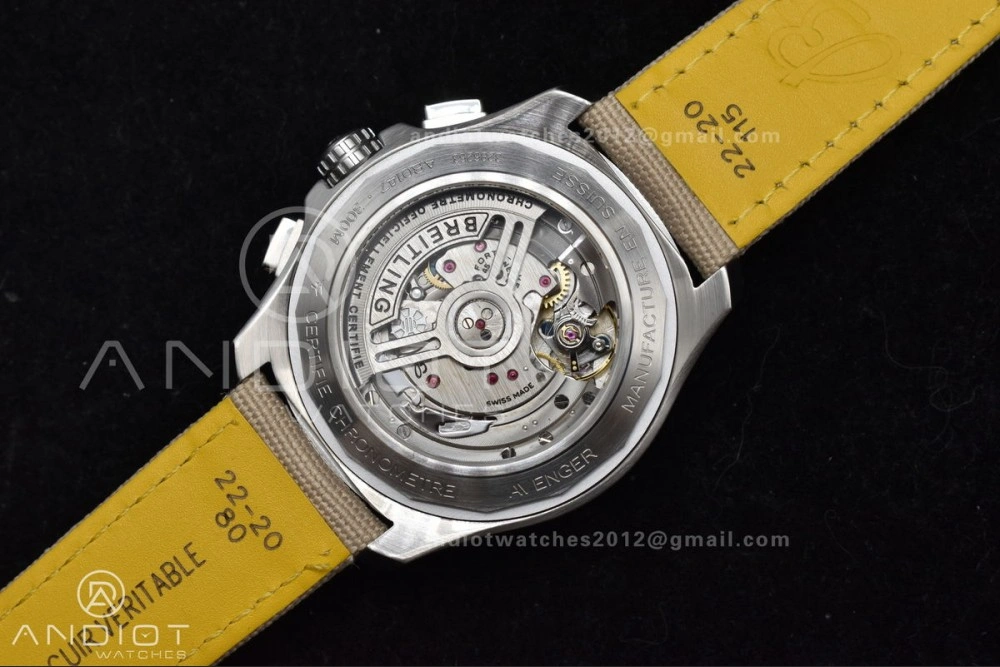 Flexible Chronograph Avenger B01 44mm BLSF 1:1 Best Edition Khaki Dial On Nato Strap A 165