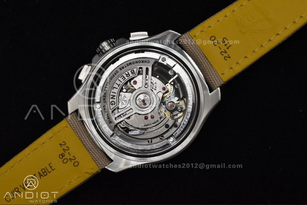 Flexible Chronograph Avenger B01 44mm BLSF 1:1 Best Edition Khaki Dial On Nato Strap A 165