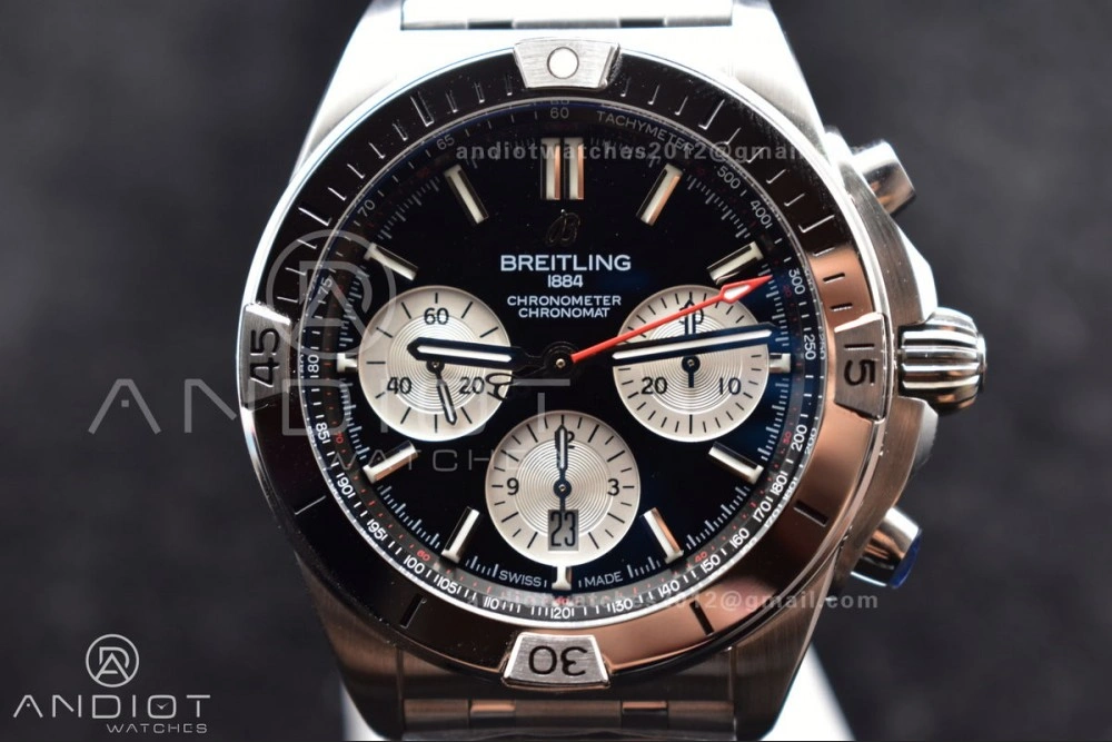 Chronomat B01 42mm SS BLSF 1:1 Best Edition Black Dial on SS Bracelet A Reliable 538