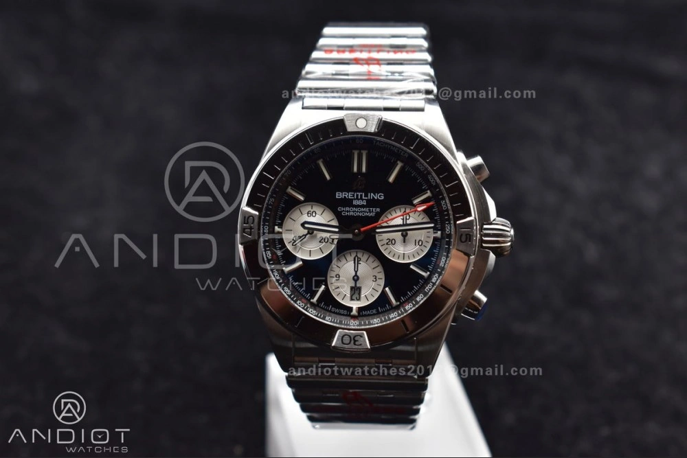 Chronomat B01 42mm SS BLSF 1:1 Best Edition Black Dial on SS Bracelet A Reliable 538