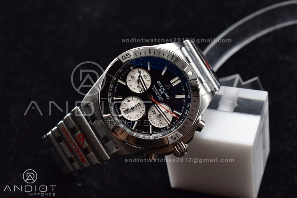 Chronomat B01 42mm SS BLSF 1:1 Best Edition Black Dial on SS Bracelet A Reliable 538