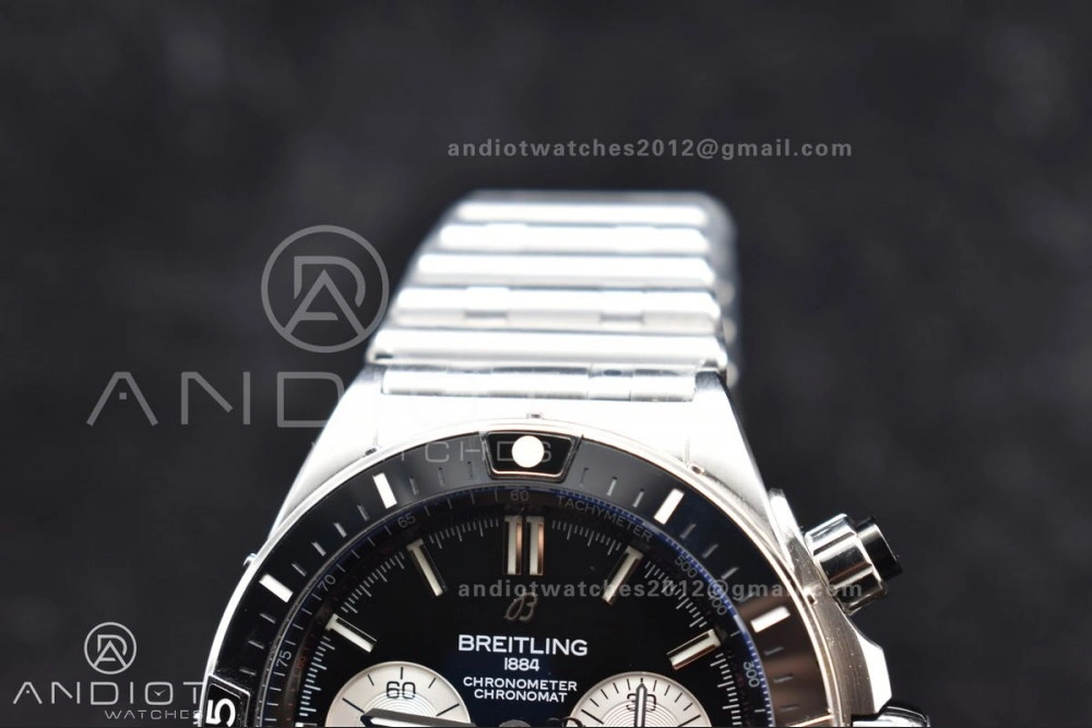 Chronomat B01 44mm SS BLSF 1:1 Best Edition Black Dial on SS Bracelet A WrinkleFree 166
