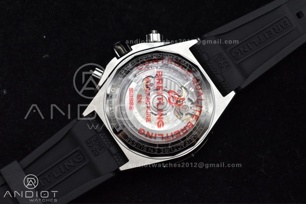 ModernLook Chronomat B01 44mm SS BLSF 1:1 Best Edition Green Dial On Robber Bracelet A 171