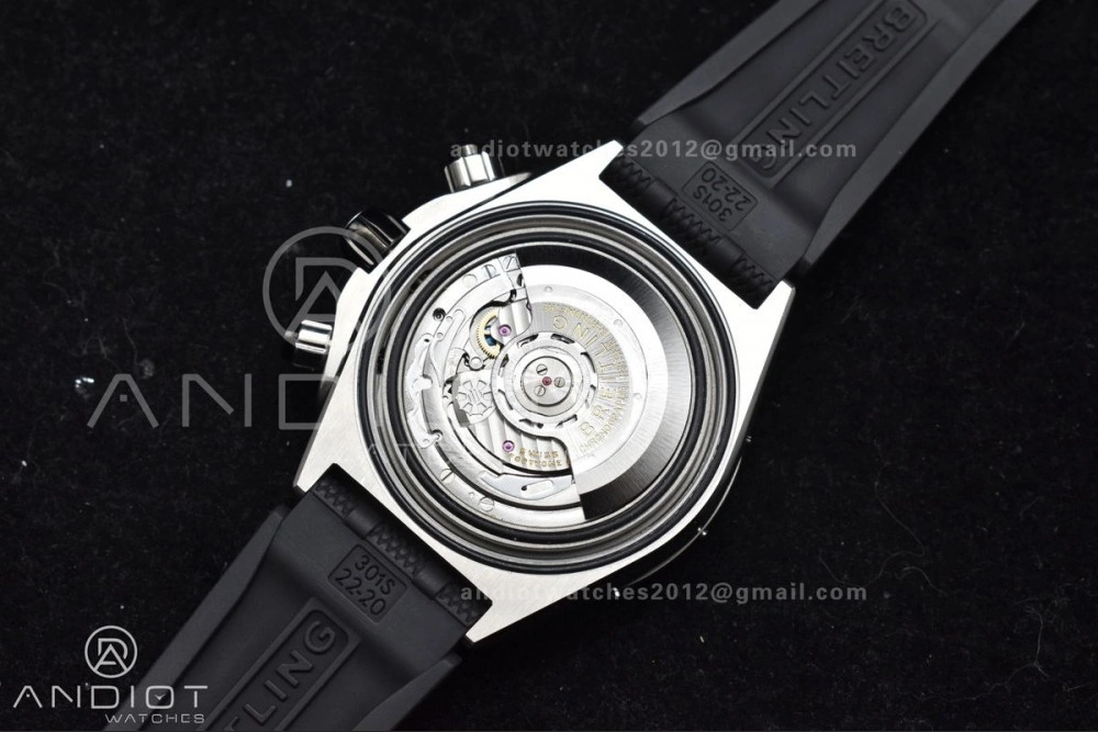 ModernLook Chronomat B01 44mm SS BLSF 1:1 Best Edition Green Dial On Robber Bracelet A 171