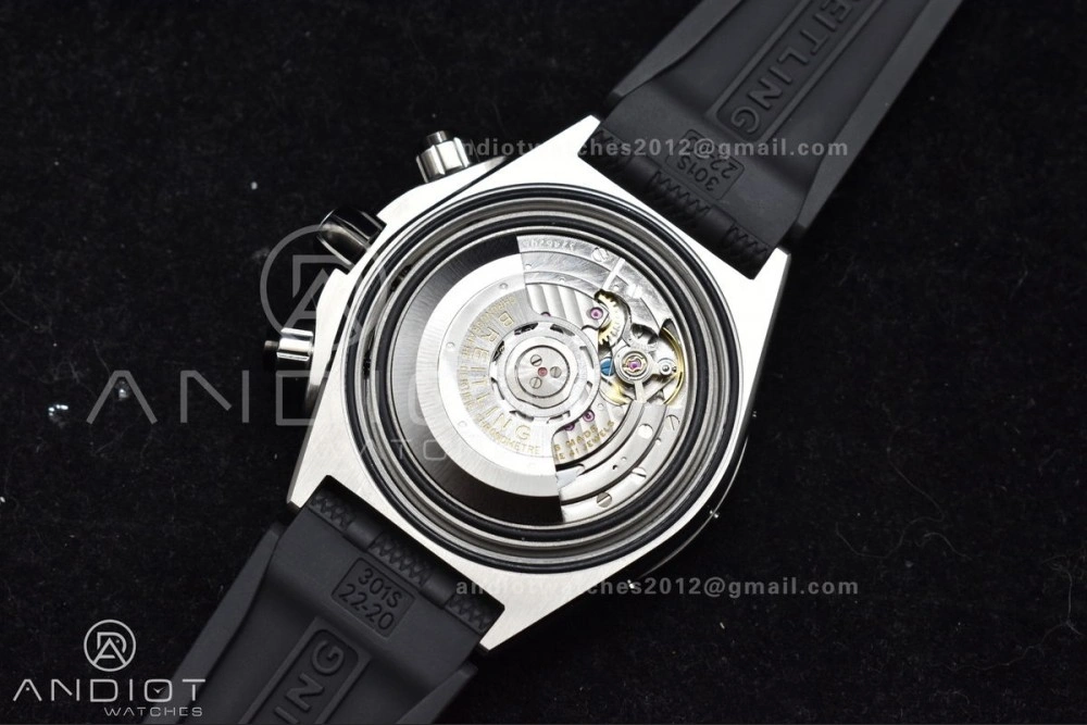 ModernLook Chronomat B01 44mm SS BLSF 1:1 Best Edition Green Dial On Robber Bracelet A 171