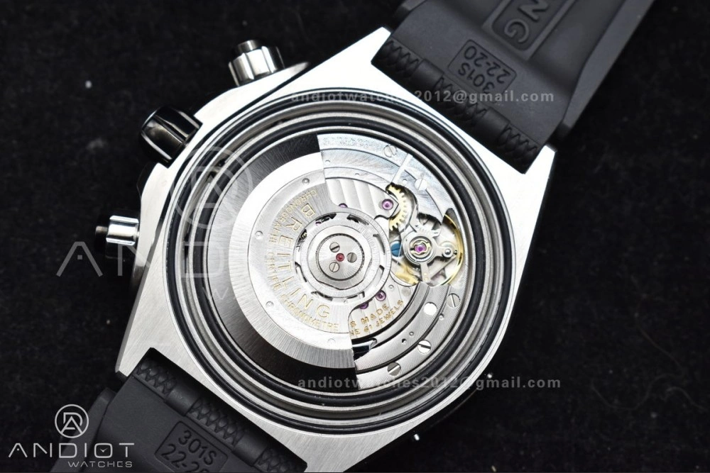 ModernLook Chronomat B01 44mm SS BLSF 1:1 Best Edition Green Dial On Robber Bracelet A 171