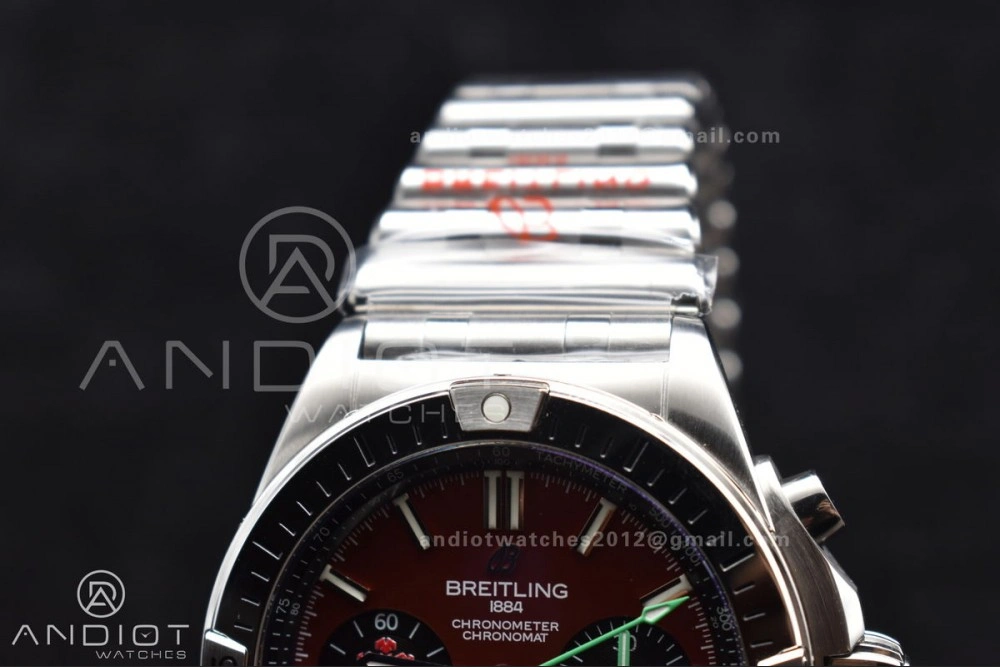 Chronomat B01 44mm SS BLSF 1:1 Best Edition Red Dial On SS Bracelet A WellDesigned 181