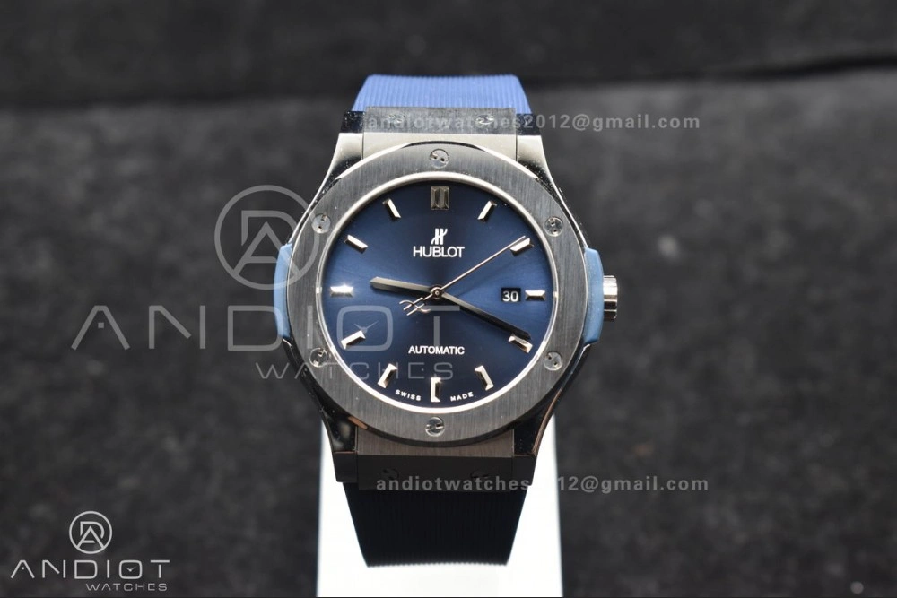 Fusion 42mm SS HBF 1:1 Best Edition Blue Dial On Blue Gummy Strap A HighPerformance 269
