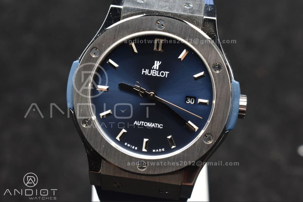Fusion 42mm SS HBF 1:1 Best Edition Blue Dial On Blue Gummy Strap A HighPerformance 269