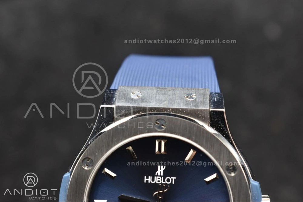 Fusion 42mm SS HBF 1:1 Best Edition Blue Dial On Blue Gummy Strap A HighPerformance 269