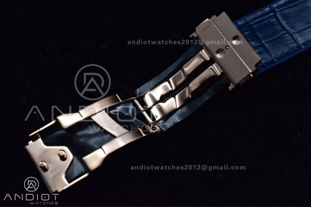 Fusion 45mm SS HBF 1:1 Best Edition Blue Dial with Diamond Bezel on Blue Gummy Strap A RelaxedFit 540