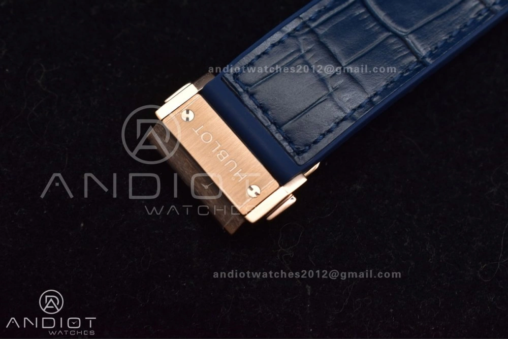 Fusion 45mm SS HBF 1:1 Best Edition Blue Dial with Diamond Bezel on Blue Gummy Strap A RelaxedFit 540