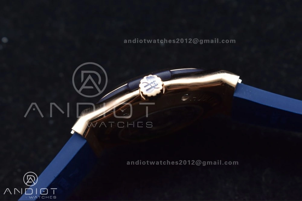 Fusion 45mm SS HBF 1:1 Best Edition Blue Dial with Diamond Bezel on Blue Gummy Strap A RelaxedFit 540