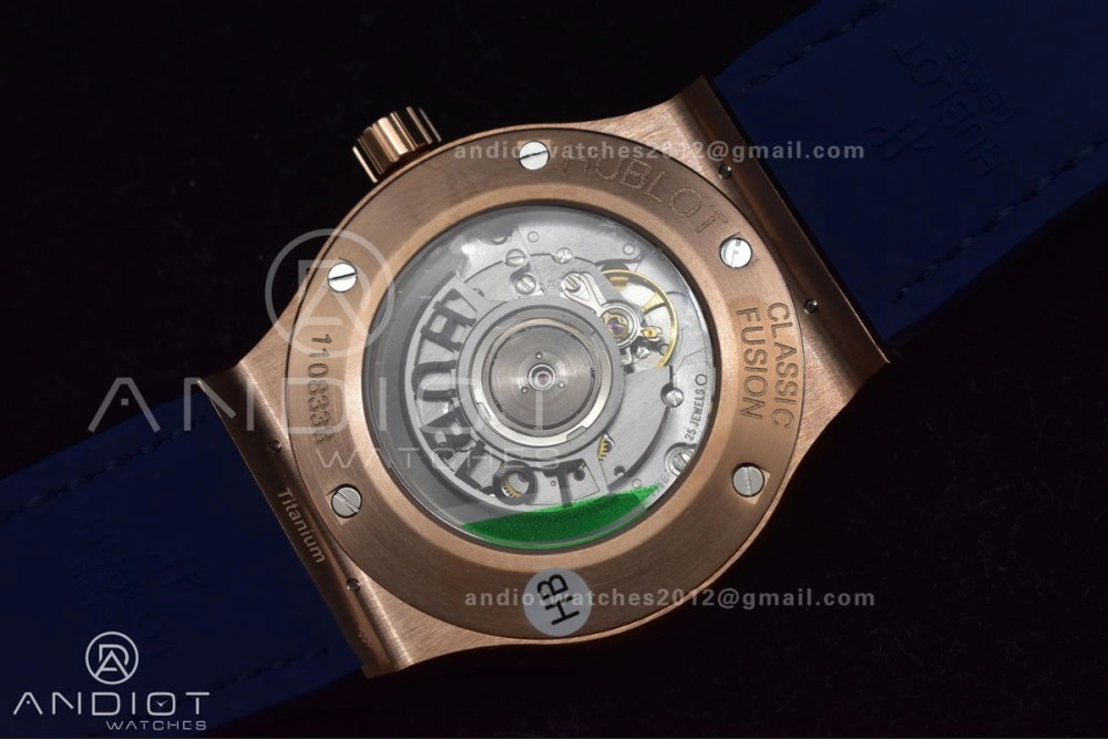Fusion 45mm SS HBF 1:1 Best Edition Blue Dial with Diamond Bezel on Blue Gummy Strap A RelaxedFit 540