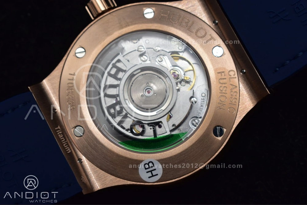 Fusion 45mm SS HBF 1:1 Best Edition Blue Dial with Diamond Bezel on Blue Gummy Strap A RelaxedFit 540