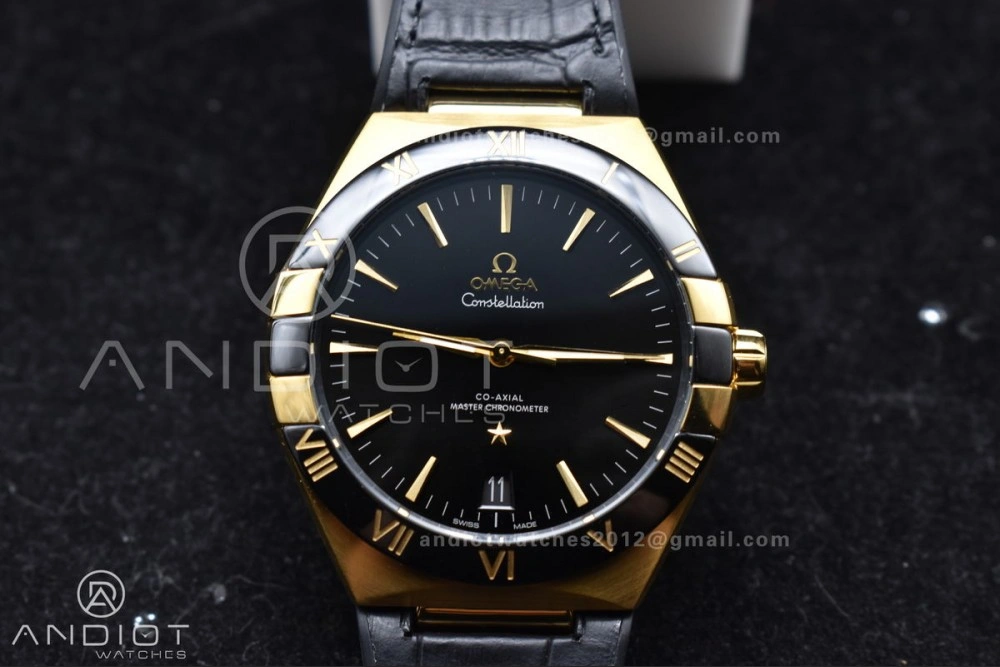 Constellation Black Ceramic YG VSF 1:1 Best Edition Black Dial on Black Gummy Strap A8900 Super Clone AllSeason 544