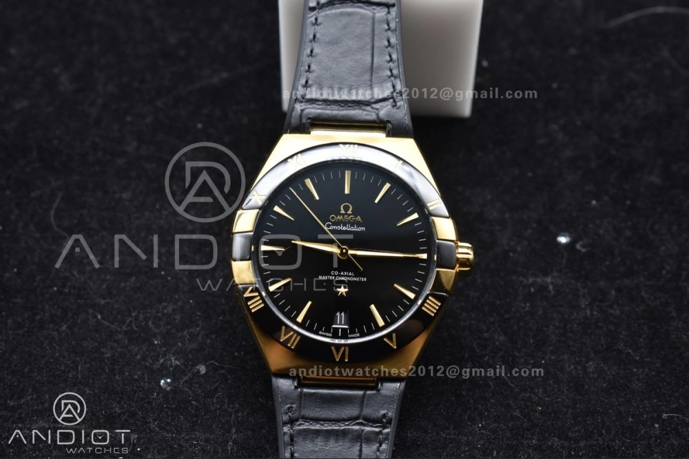Constellation Black Ceramic YG VSF 1:1 Best Edition Black Dial on Black Gummy Strap A8900 Super Clone AllSeason 544