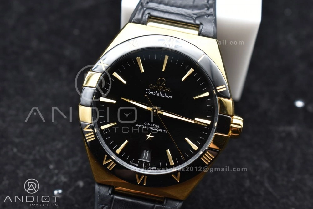 Constellation Black Ceramic YG VSF 1:1 Best Edition Black Dial on Black Gummy Strap A8900 Super Clone AllSeason 544