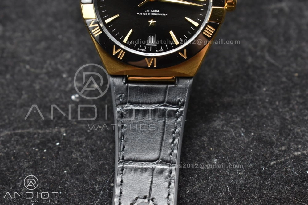 Constellation Black Ceramic YG VSF 1:1 Best Edition Black Dial on Black Gummy Strap A8900 Super Clone AllSeason 544