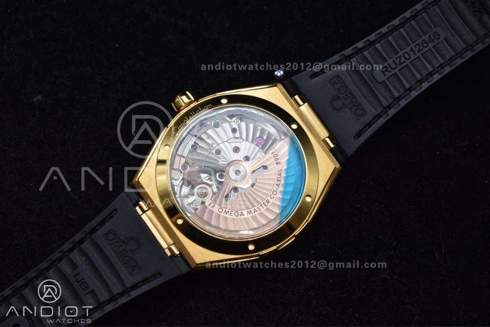 Constellation Black Ceramic YG VSF 1:1 Best Edition Black Dial on Black Gummy Strap A8900 Super Clone AllSeason 544