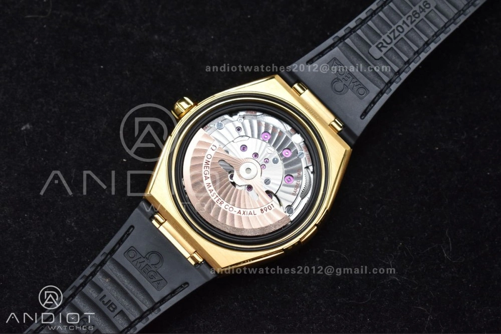 Constellation Black Ceramic YG VSF 1:1 Best Edition Black Dial on Black Gummy Strap A8900 Super Clone AllSeason 544