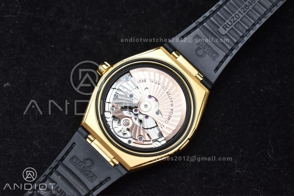 Constellation Black Ceramic YG VSF 1:1 Best Edition Black Dial on Black Gummy Strap A8900 Super Clone AllSeason 544