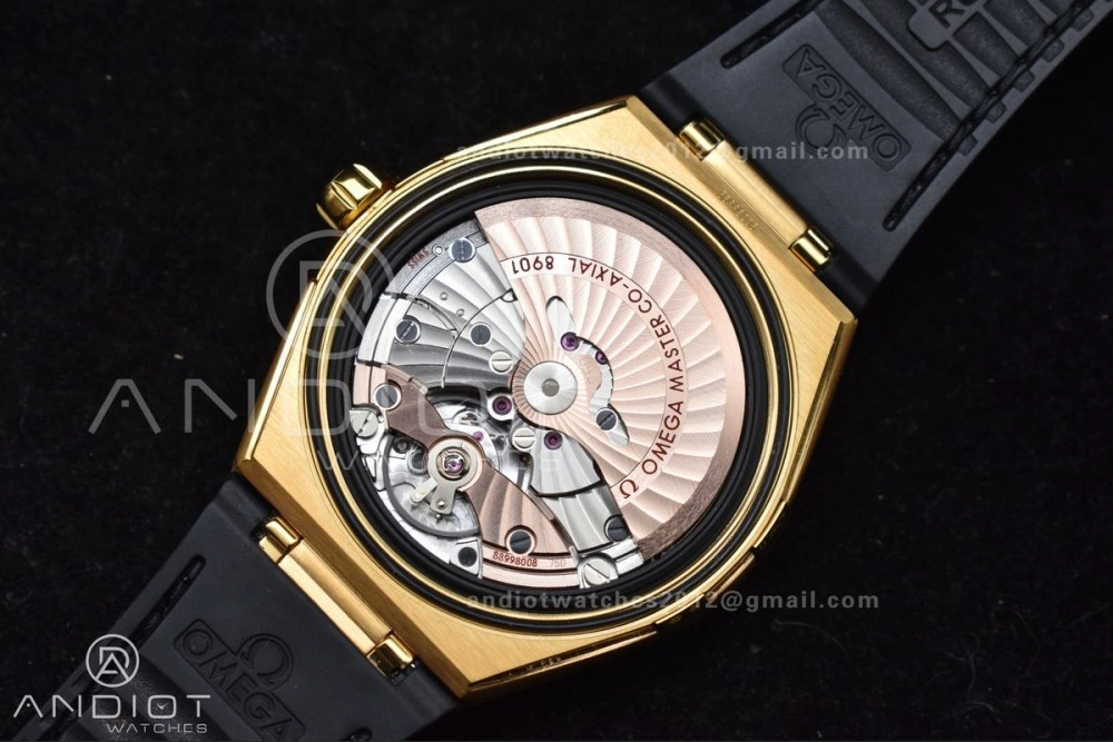 Constellation Black Ceramic YG VSF 1:1 Best Edition Black Dial on Black Gummy Strap A8900 Super Clone AllSeason 544