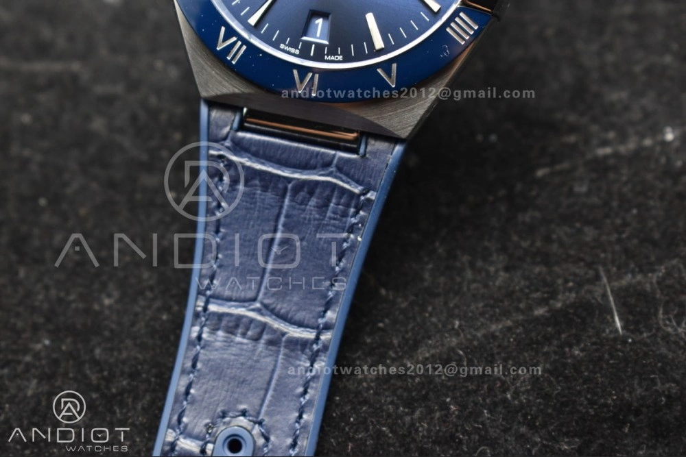 Constellation Blue Ceramic SS VSF 1:1 Best Edition Blue Dial on Blue Gummy Strap A8900 Super Clone ZipUp 30