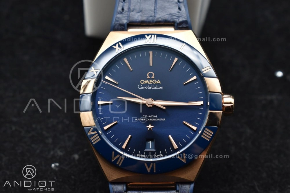 Constellation Blue Ceramic YG VSF 1:1 Best Edition Blue Dial On Blue Gummy Strap A8900 Super Clone Snug 32