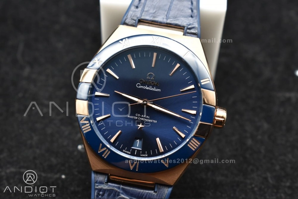 Constellation Blue Ceramic YG VSF 1:1 Best Edition Blue Dial On Blue Gummy Strap A8900 Super Clone Snug 32