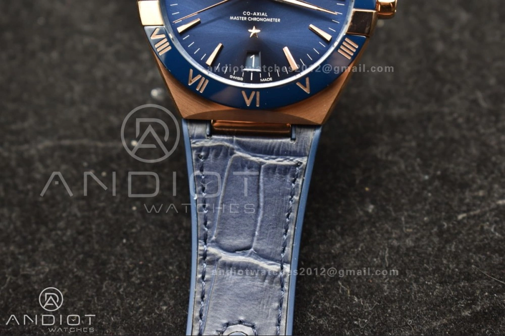 Constellation Blue Ceramic YG VSF 1:1 Best Edition Blue Dial On Blue Gummy Strap A8900 Super Clone Snug 32