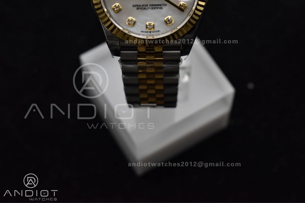 ZeroBulk DateJust 31 Ladies 278271 GSF 316L Steel MOP Diamond Dial On YG President Bracelet 542
