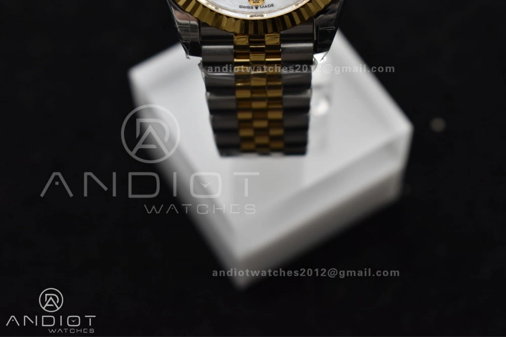 ZeroBulk DateJust 31 Ladies 278271 GSF 316L Steel MOP Diamond Dial On YG President Bracelet 542