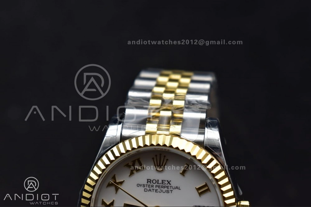 Compact DateJust 31 Ladies 278271 GSF 316L Steel White Dial Roman Markers on YG President Bracelet 550