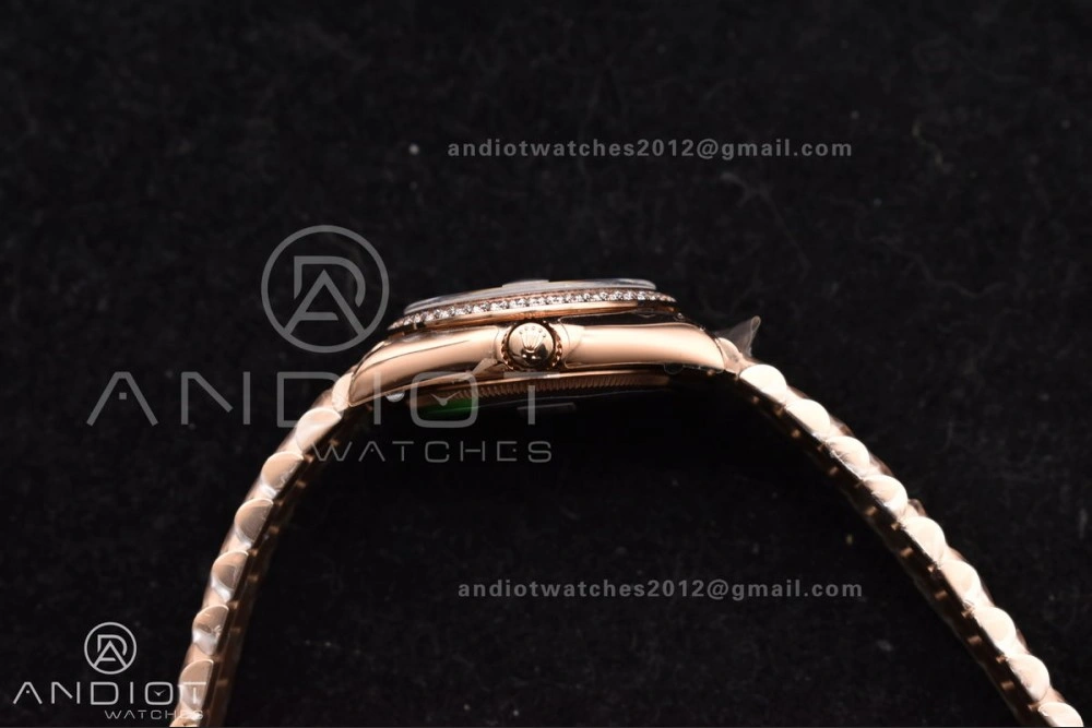 Sporty DateJust 31 Ladies 278275 GSF 316L Steel MOP Diamond Dial On Full RG Case and President Sytle Bracelet 551