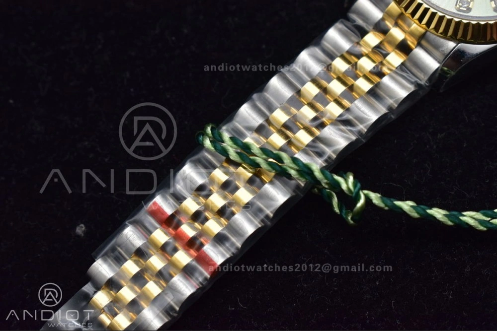 ModernLook DateJust 31 Ladies 278289 WF 316L Steel Green Dial Fluted Bezel and Markers on President Syle Bracelet 553