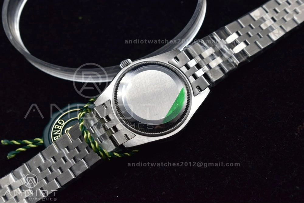 DateJust 31 Ladies 278289 WF 316L Steel Green Dial Stick Markers on President Syle Bracelet Effortless 557