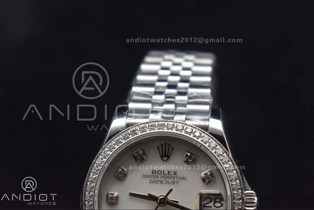 DateJust 31 Ladies 278289 WF 316L Steel White Dial Fluted Bezel On President Syle Bracelet OdorResistant 408