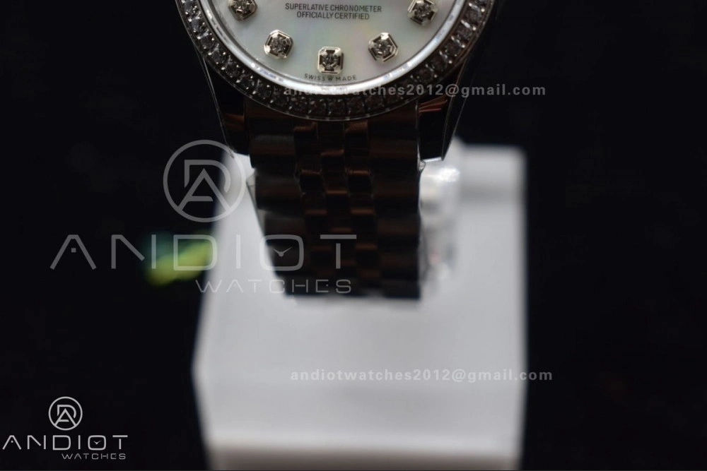 DateJust 31 Ladies 278289 WF 316L Steel White Dial Fluted Bezel On President Syle Bracelet OdorResistant 408