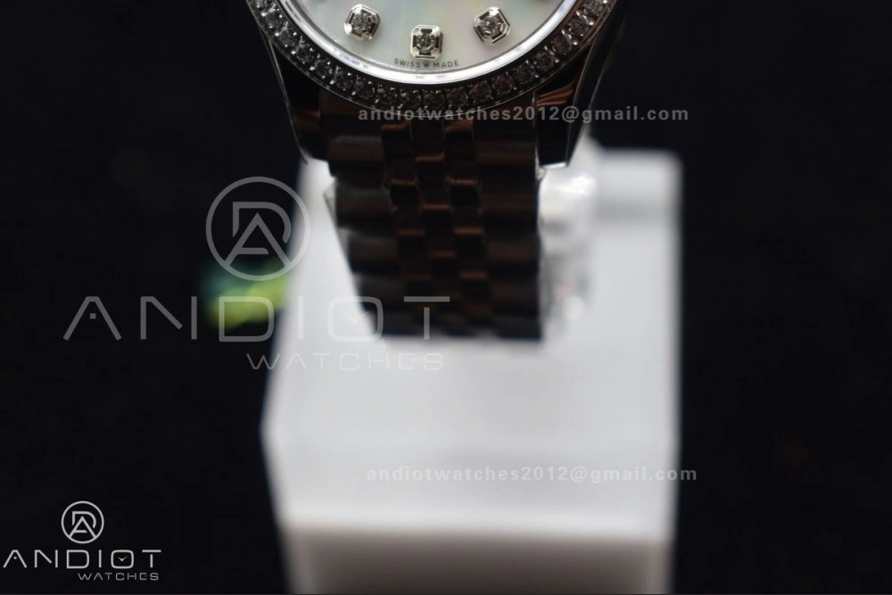 DateJust 31 Ladies 278289 WF 316L Steel White Dial Fluted Bezel On President Syle Bracelet OdorResistant 408