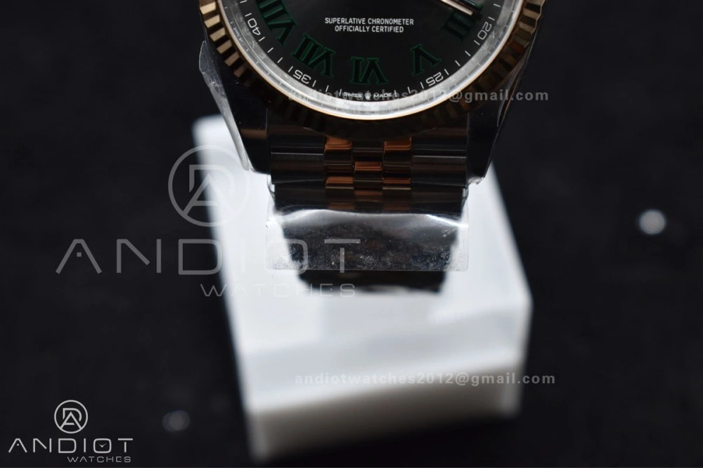DateJust 36 126231 Clean 1:1 Best Edition 904L Steel Gray DIal Green Roman Marker on SS RG Jubilee Bracelet VR Premium 567