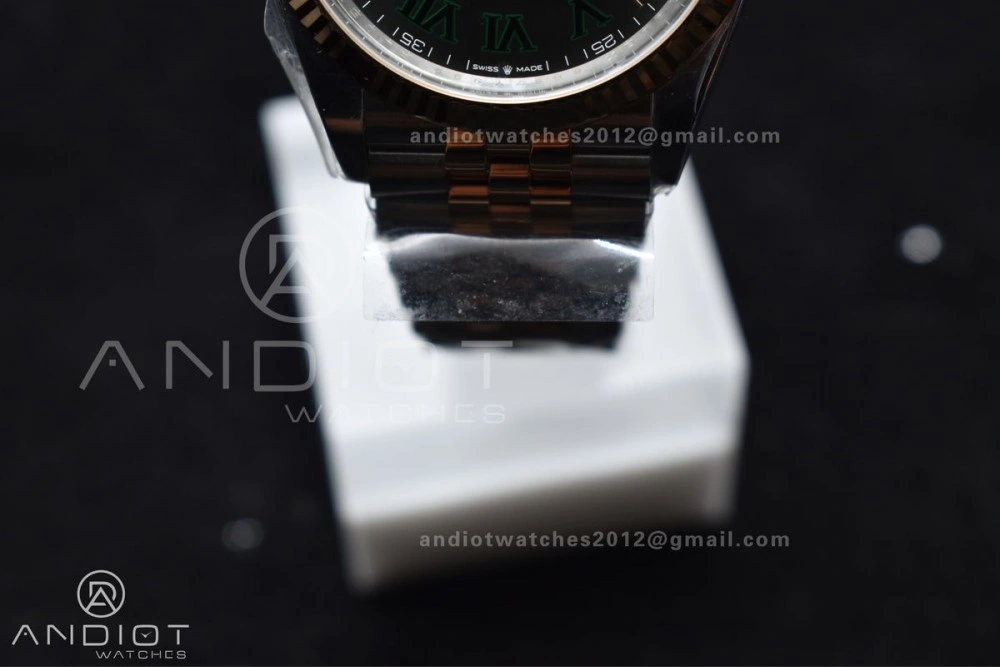 DateJust 36 126231 Clean 1:1 Best Edition 904L Steel Gray DIal Green Roman Marker on SS RG Jubilee Bracelet VR Premium 567