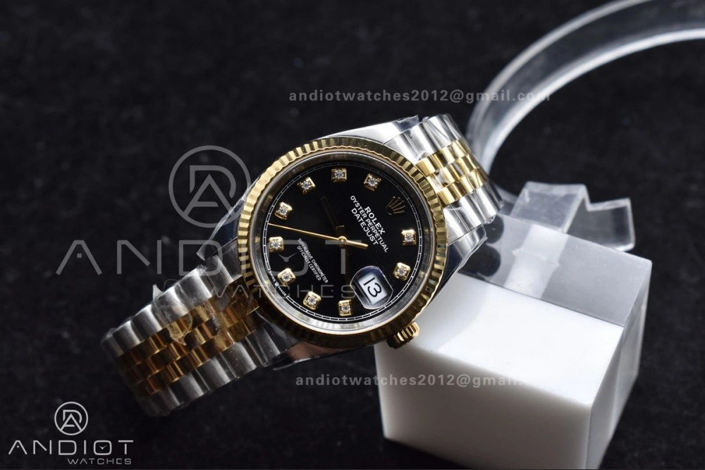 Effortless DateJust 36 126233 Clean 1:1 Best Edition 904L Steel Black Diamonds Dial on SS YG Jubilee Bracelet VR 556