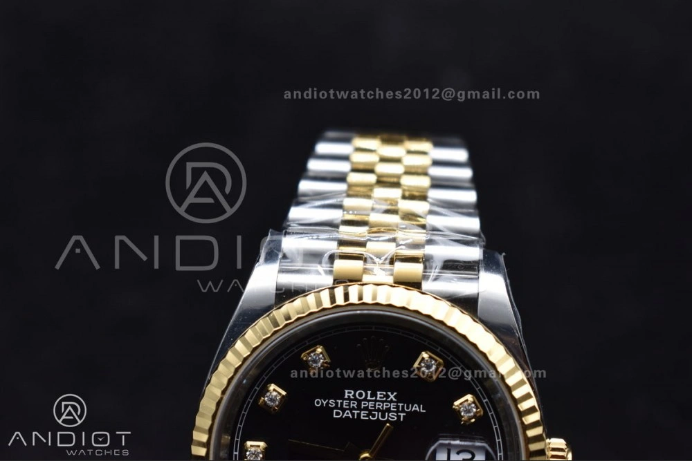 Effortless DateJust 36 126233 Clean 1:1 Best Edition 904L Steel Black Diamonds Dial on SS YG Jubilee Bracelet VR 556