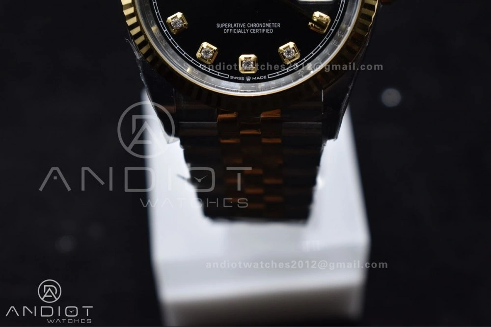 Effortless DateJust 36 126233 Clean 1:1 Best Edition 904L Steel Black Diamonds Dial on SS YG Jubilee Bracelet VR 556
