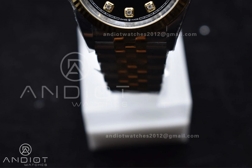 Effortless DateJust 36 126233 Clean 1:1 Best Edition 904L Steel Black Diamonds Dial on SS YG Jubilee Bracelet VR 556
