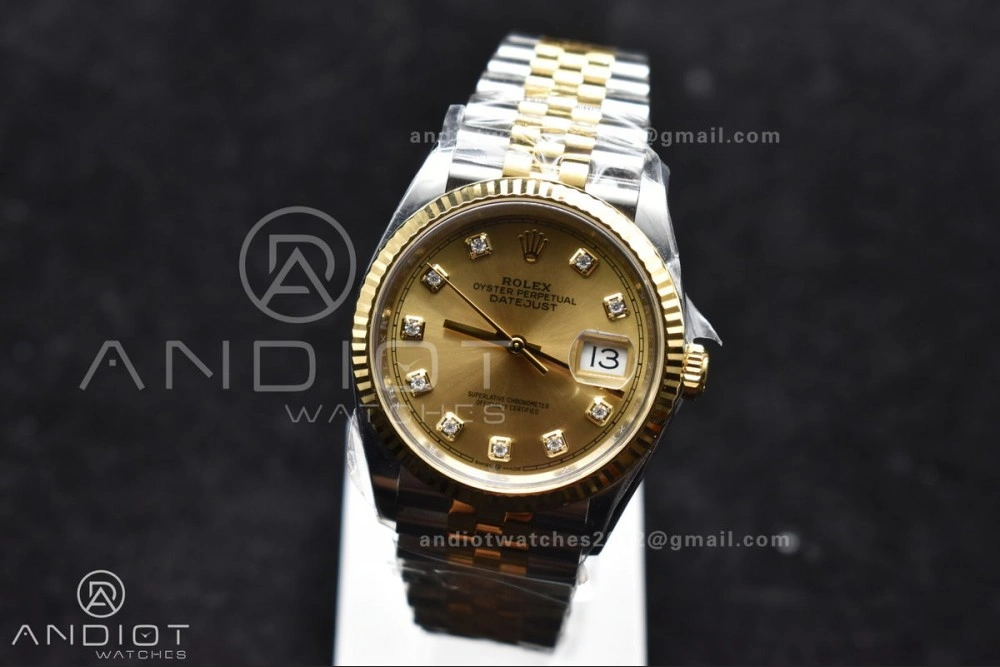 StreetReady DateJust 36 126233 Clean 1:1 Best Edition 904L Steel YG Diamonds Dial on SS YG Jubilee Bracelet VR 558